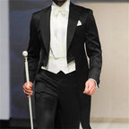 Men's slim-fit dress temperament British style blazer banquet stage conductor performance tuxedo
