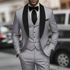 Three-piece men's suit suit high-end sense slim groom best man dress simple performance suit