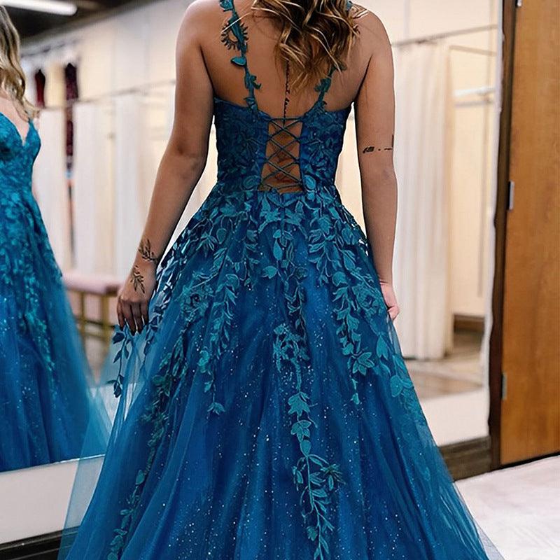 Vestido de noche estilo tirantes, vestido de fiesta para mujer