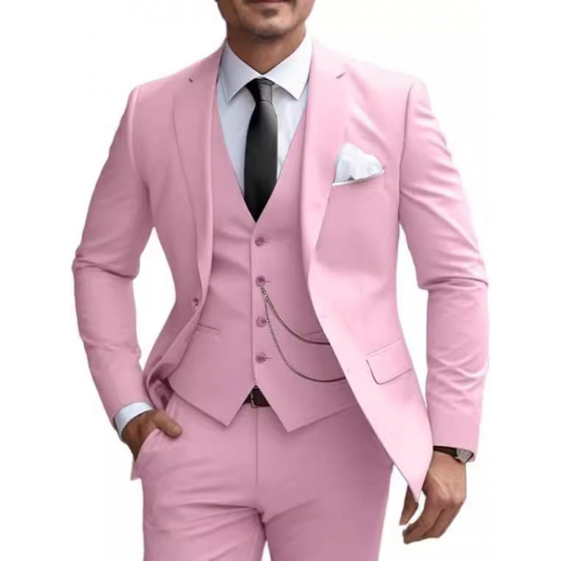 New Men's Suit Slim Wedding Best Man Ball Business Suit Men's Banquet Gala Dress