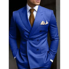 Suit Men's Suit Two-piece Slim-fit Business Groom Wedding Best Man Casual Suit Dress Men
