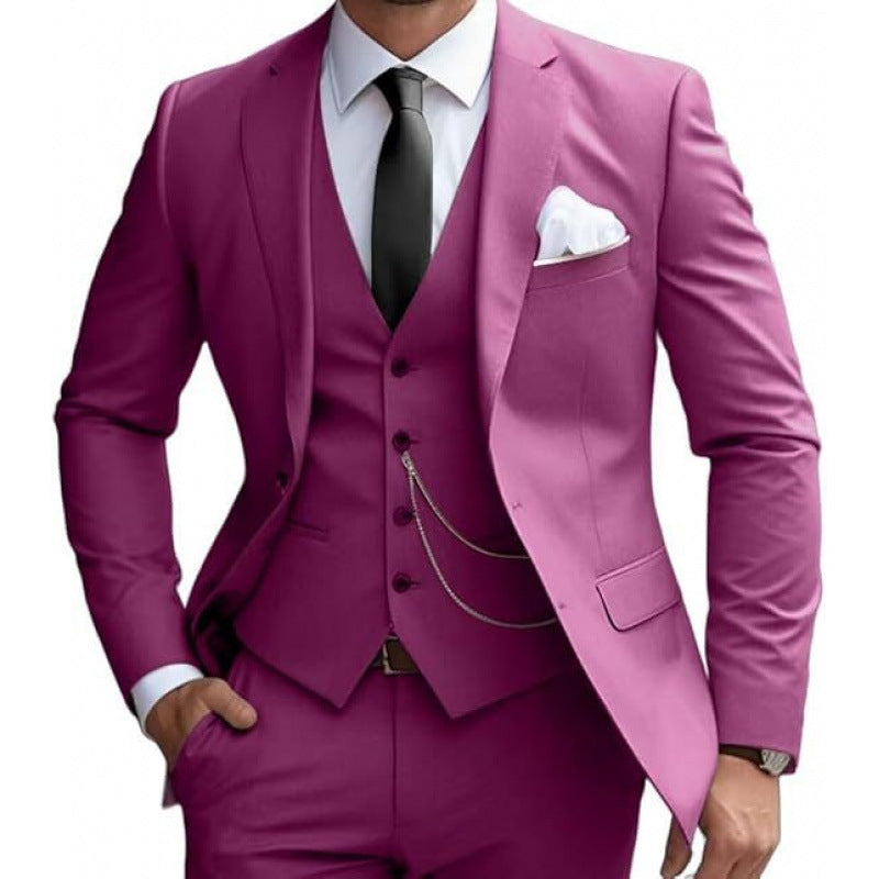 New Men's Suit Slim Wedding Best Man Ball Business Suit Men's Banquet Gala Dress