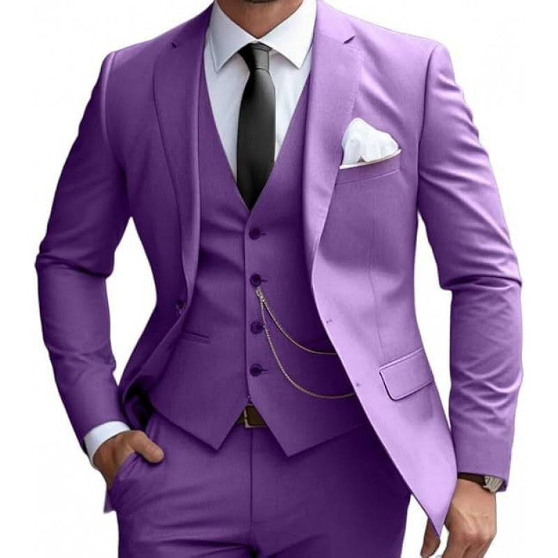 New Men's Suit Slim Wedding Best Man Ball Business Suit Men's Banquet Gala Dress