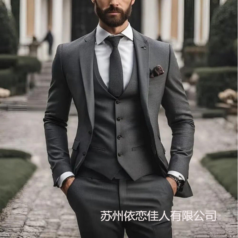 Men's suit suit high sense business casual large size formal suit men suit