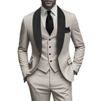 Three-piece men's suit suit high-end sense slim groom best man dress simple performance suit