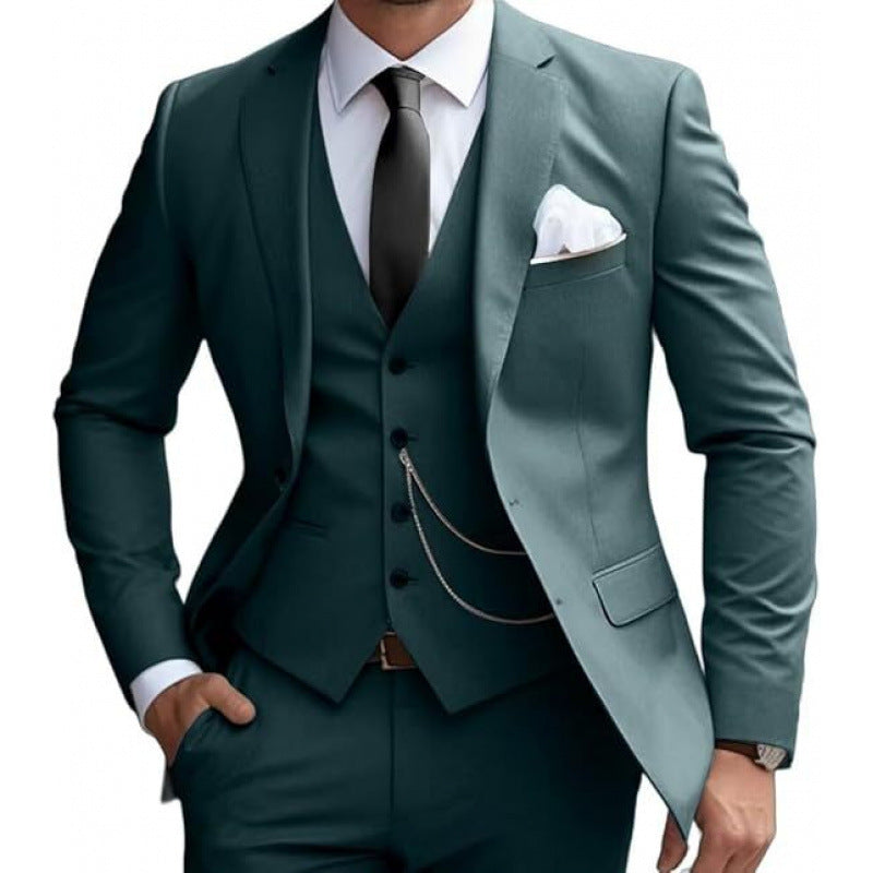New Men's Suit Slim Wedding Best Man Ball Business Suit Men's Banquet Gala Dress