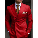 Suit Men's Suit Two-piece Slim-fit Business Groom Wedding Best Man Casual Suit Dress Men