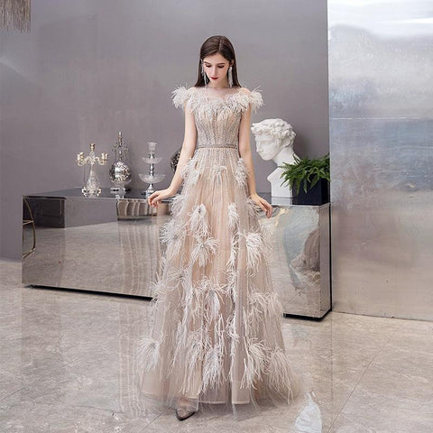 Women's Sexy Evening Dress Sleeveless Prom Dresses for Women Long Formal Dresses - numbersea