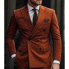 Suit Men's Suit Two-piece Slim-fit Business Groom Wedding Best Man Casual Suit Dress Men