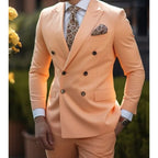 Suit Men's Suit Two-piece Slim-fit Business Groom Wedding Best Man Casual Suit Dress Men