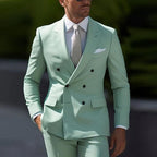Suit Men's Premium Dress Double-breasted Two-piece Casual Suit Groom's Wedding