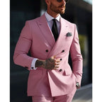 Suit Men's Suit Two-piece Slim-fit Business Groom Wedding Best Man Casual Suit Dress Men