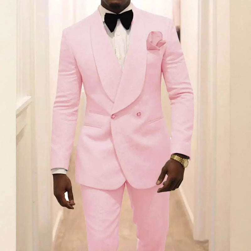 Men's Slim Suit Wedding Groom Host Casual Suit Banquet Dress
