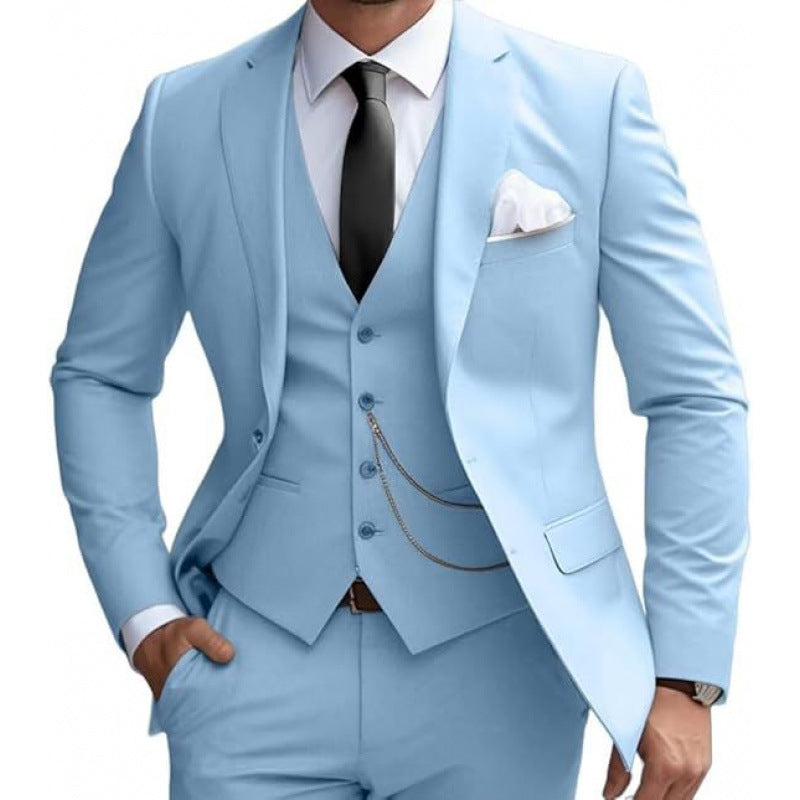 New Men's Suit Slim Wedding Best Man Ball Business Suit Men's Banquet Gala Dress
