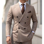 Suit Men's Suit Two-piece Slim-fit Business Groom Wedding Best Man Casual Suit Dress Men