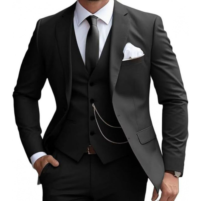 New Men's Suit Slim Wedding Best Man Ball Business Suit Men's Banquet Gala Dress