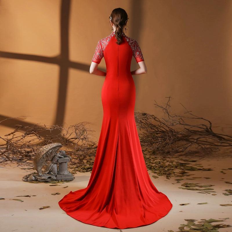 Women's Mermaid Evening Dress New Wedding Dresses for Wedding Party Long Formal Dresses - numbersea