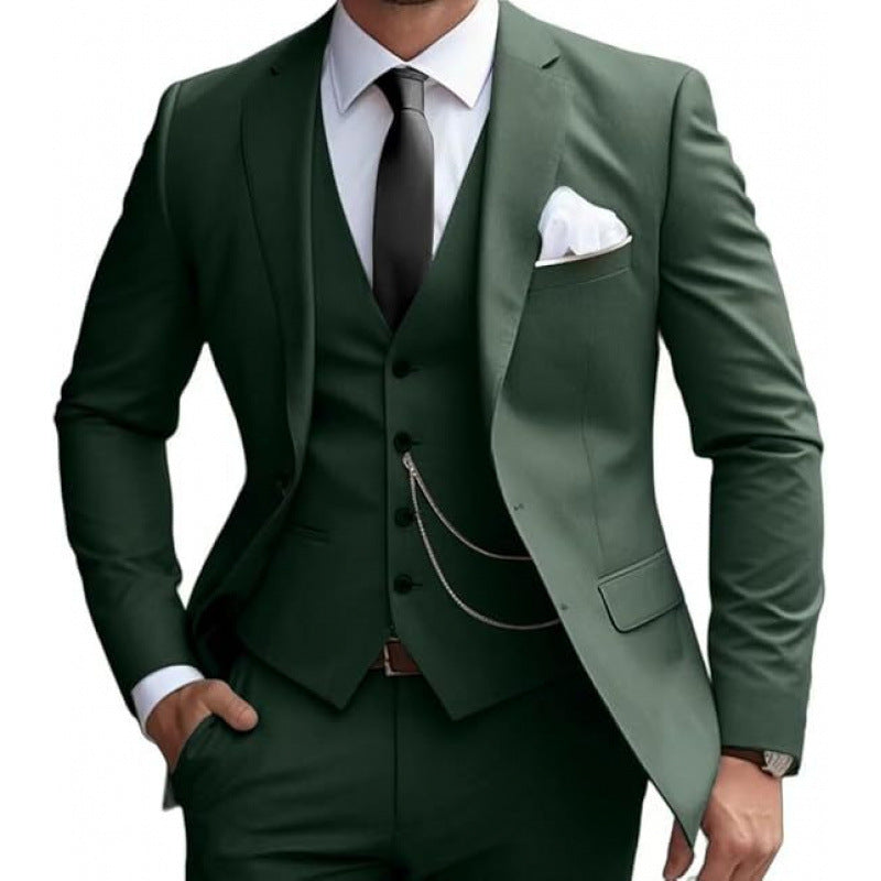 New Men's Suit Slim Wedding Best Man Ball Business Suit Men's Banquet Gala Dress