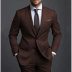 Textured suit two-piece high-end business casual suit men's fashion wedding best man suit