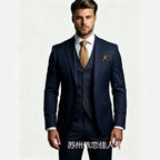 Men's suit three-piece Amazon suit dress suit high-end temperament wedding best man suit