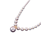 Unique design sense French elegant atmosphere queen zircon pearl necklace autumn new versatile collarbone chain