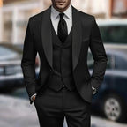 Three-piece men's suit suit high-end sense slim groom best man dress simple performance suit