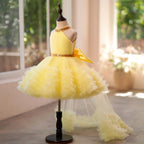 Tüllärmeliges, knielanges Baby-Mädchen-Kleid 