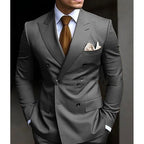Suit Men's Suit Two-piece Slim-fit Business Groom Wedding Best Man Casual Suit Dress Men