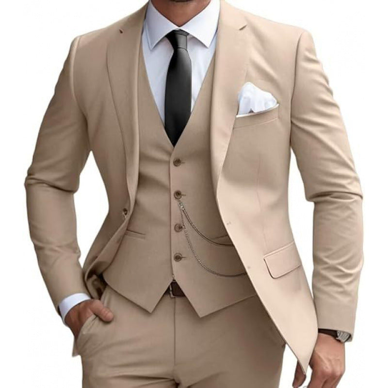 New Men's Suit Slim Wedding Best Man Ball Business Suit Men's Banquet Gala Dress