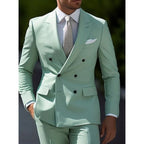 Suit Men's Suit Two-piece Slim-fit Business Groom Wedding Best Man Casual Suit Dress Men