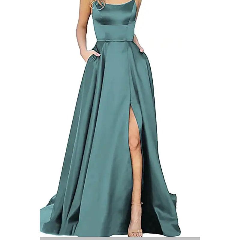 Vestido de noche de terciopelo azul real, vestido formal de fiesta de un solo hombro, vestido largo maxi