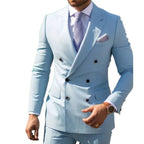 Suit Men's Suit Two-piece Slim-fit Business Groom Wedding Best Man Casual Suit Dress Men