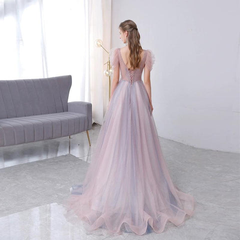 Women's A-Line Evening Dress Sexy Prom Dresses Lace Formal Dresses Sleeveless for Women - numbersea
