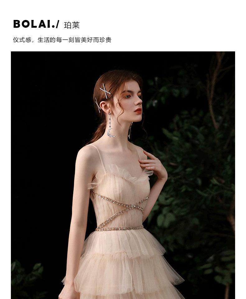 Women's Sexy Evening Dress Beaded Formal Dresses Long Prom Dresses for Women - numbersea