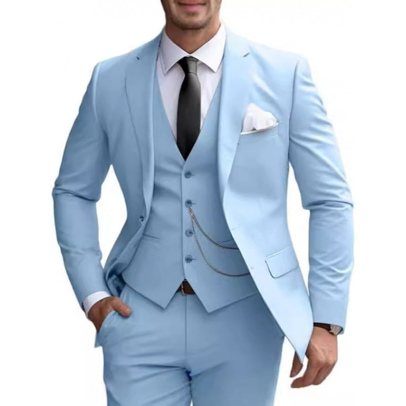 New Men's Suit Slim Wedding Best Man Ball Business Suit Men's Banquet Gala Dress