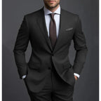 Textured suit two-piece high-end business casual suit men's fashion wedding best man suit