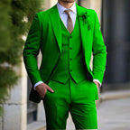 Business Men's Suit Suit High Sense Three-piece Groom's Wedding Banquet Large Size Color Suit