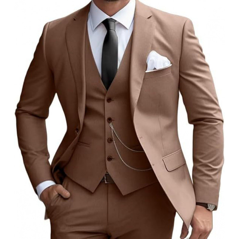 New Men's Suit Slim Wedding Best Man Ball Business Suit Men's Banquet Gala Dress