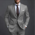 Textured suit two-piece high-end business casual suit men's fashion wedding best man suit