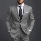Textured suit two-piece high-end business casual suit men's fashion wedding best man suit