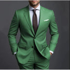 Textured suit two-piece high-end business casual suit men's fashion wedding best man suit