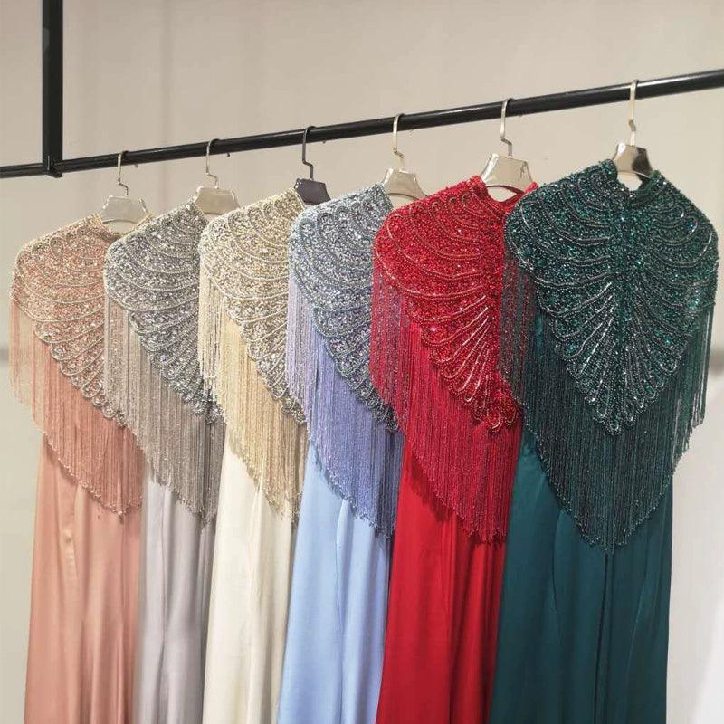 Women's Sexy Evening Dress Mermaid Prom Dresses Long Beaded Formal Dresses for Women - numbersea