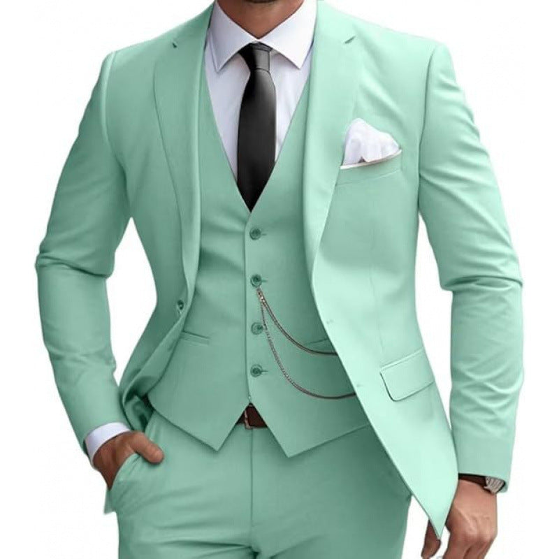 New Men's Suit Slim Wedding Best Man Ball Business Suit Men's Banquet Gala Dress