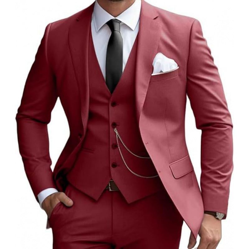 New Men's Suit Slim Wedding Best Man Ball Business Suit Men's Banquet Gala Dress