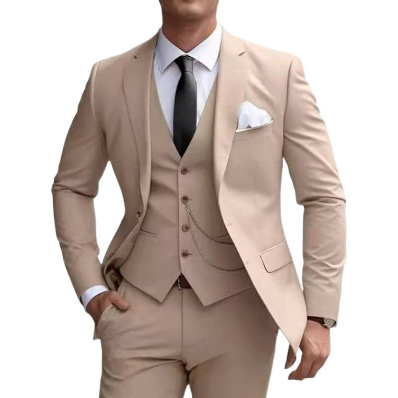 New Men's Suit Slim Wedding Best Man Ball Business Suit Men's Banquet Gala Dress