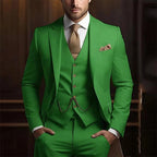 Suit three-piece wedding banquet groom suit gentleman temperament