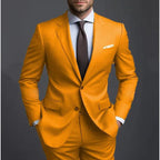 Textured suit two-piece high-end business casual suit men's fashion wedding best man suit