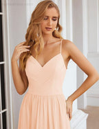 NumberSea - Numbersea Spaghetti Strap Bridesmaid Dresses Long Formal Party Prom Gowns 28060