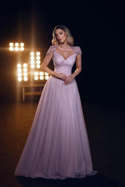 Rosa A-Linien-Ballkleider im Prinzessin-Stil mit Herzausschnitt