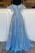 Vestido de fiesta de talla grande, corte A, ligero, con abertura de plumas, largo y apliques